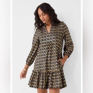 CABANA LIFE Black Metallic Relaxed Fit Dress NWT